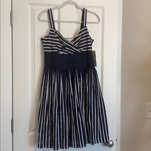NWT Navy & White Evan Picone dress